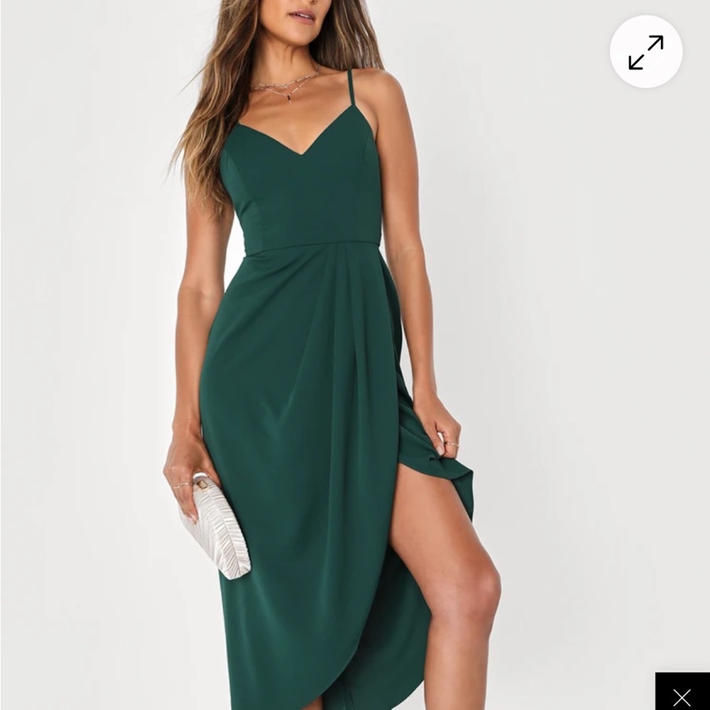 Lulu's Forest Green High Low Dress